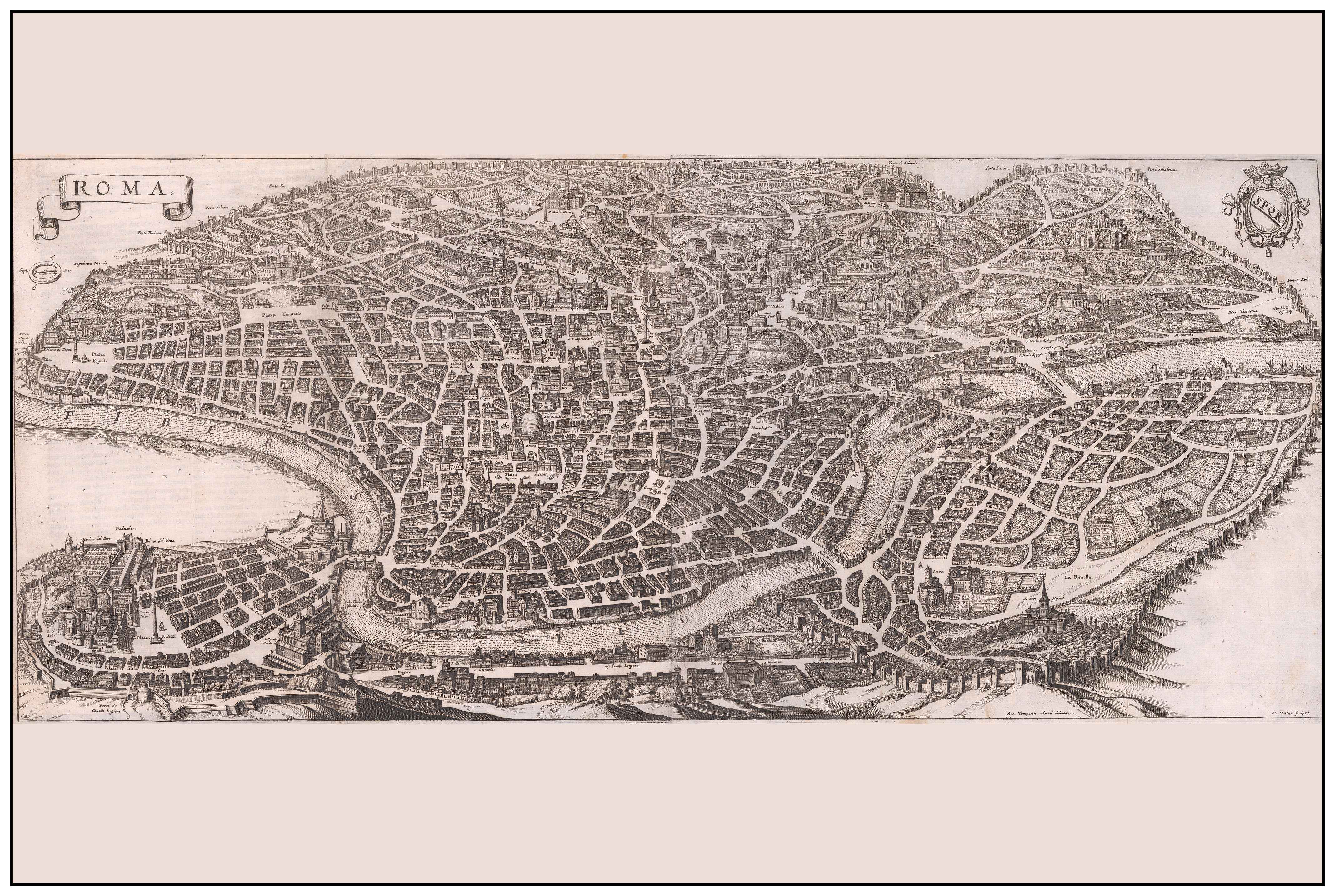 Rome in 1688 - Historical Map of the Papal Capital - Strategy Maps